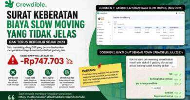 Keberatan Biaya Slow Moving Gudang Online Crewdible dan Dampak Akumulasi Tagihan