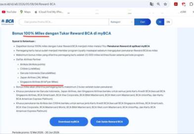 BCA Belum Memberikan Bonus KrisFlyer 100% dari Promo Tukar Reward BCA melalui Aplikasi myBCA