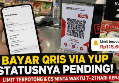 Bayar QRIS via Aplikasi Yup Statusnya Pending, Limit Terpotong dan CS Minta Waktu 7–21 Hari Kerja