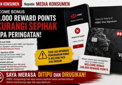 Welcome Bonus HSBC Visa Signature Berkurang Sepihak karena Aktivasi melalui Call Center Tanpa Pemberitahuan