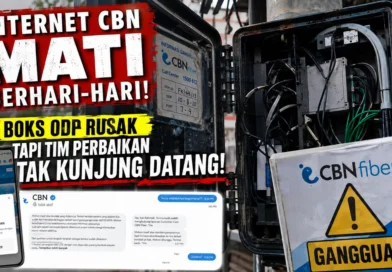 Internet CBN Mati Berhari-hari, Boks ODP Rusak tapi Tim Perbaikan Tak Kunjung Datang