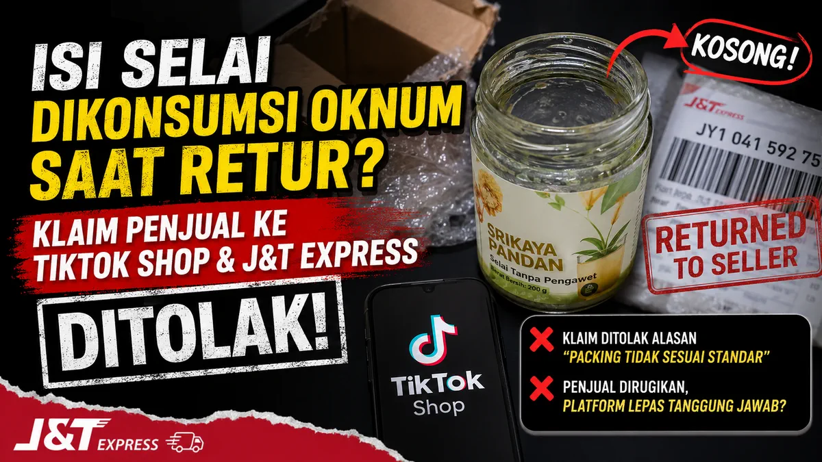 Isi Selai Dikonsumsi Oknum saat Retur? Klaim Penjual ke TikTok Shop dan J&T Express Ditolak