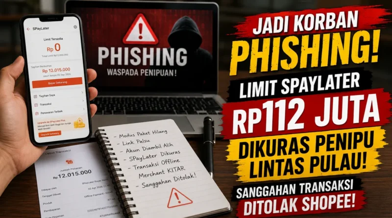 Jadi Korban Phishing, Limit SPayLater Rp12 Juta Dikuras Penipu Lintas Pulau, Sanggahan Transaksi Ditolak Shopee