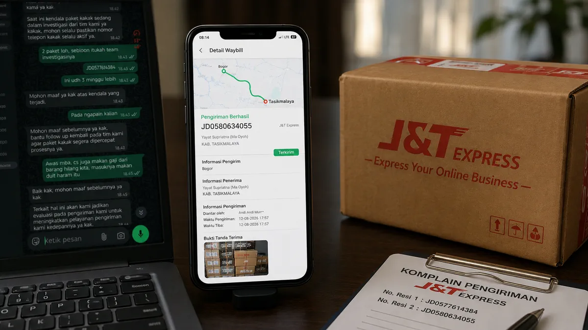 Kecewa Berat dengan J&T Express, Dua Paket saya Mandek Tanpa Kejelasan dan Status Pengiriman Palsu
