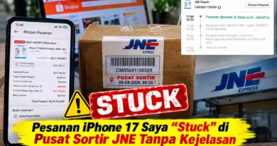 Pesanan iPhone 17 dari Shopee “Stuck” di Pusat Sortir JNE Tanpa Kejelasan