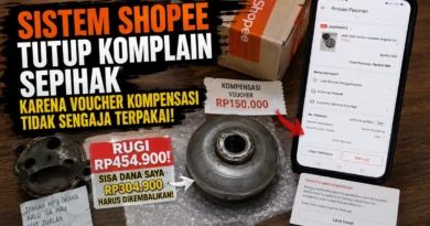 Sistem Shopee Tutup Komplain Sepihak karena Voucher Kompensasi Tidak Sengaja Terpakai