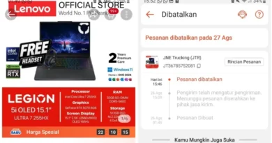 Laptop Lenovo Legion 5i Rp8,3 Juta di Shopee Dibatalkan Sepihak oleh Toko Mall Lenovo Yoga Official