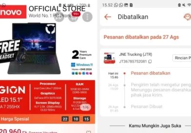 Laptop Lenovo Legion 5i Rp8,3 Juta di Shopee Dibatalkan Sepihak oleh Toko Mall Lenovo Yoga Official
