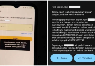 Akun Bank Neo Commerce Saya Diblokir Tanpa Alasan, Nomor Laporan Sudah Berganti 6 Kali tapi Masalah Belum Beres