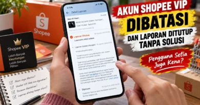 Akun Shopee VIP Dibatasi dan Laporan Ditutup Tanpa Solusi