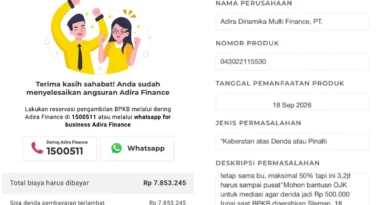 Angsuran Sudah Lunas, tapi BPKB Masih Ditahan Adira Finance karena Denda Rp7,8 Juta
