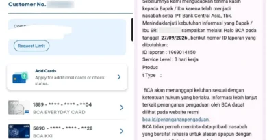 BCA Menolak Permintaan Surat Resmi Penutupan Kartu Kredit