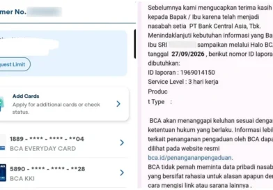 BCA Menolak Permintaan Surat Resmi Penutupan Kartu Kredit
