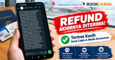 Book Cabin Telah Mengembalikan Dana Refund dari NAM Air