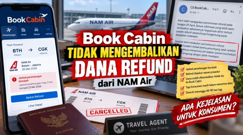 Book Cabin Tidak Mengembalikan Dana Refund dari NAM Air