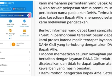 DANA Tolak Perbaiki Nama Typo di Akun Saya, Malah Menyuruh Lepas Status Premium