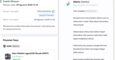 Itemku Tolak Refund Akun Mobile Legends yang Gagal Diserahkan, Dana Saya Ditahan 22 Hari