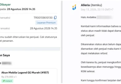 Itemku Tolak Refund Akun Mobile Legends yang Gagal Diserahkan, Dana Saya Ditahan 22 Hari