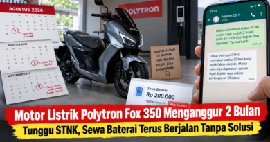 Kecewa Pelayanan Polytron EV: Motor Fox 350 Menganggur 2 Bulan Tunggu STNK, Sewa Baterai Terus Berjalan Tanpa Solusi