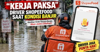 “Kerja Paksa” Driver ShopeeFood Saat Kondisi Banjir