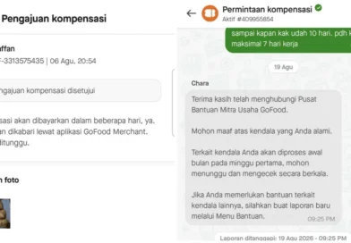 Kompensasi GoFood Merchant Sudah Disetujui tapi Sebulan Lebih Tak Kunjung Cair, CS Tidak Merespons Sama Sekali