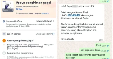 Paket Hilang Tanpa Kejelasan oleh Kurir Lazada Express