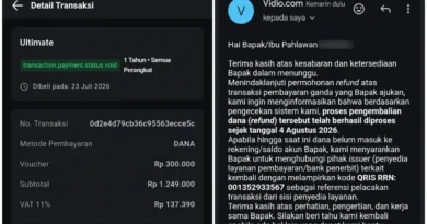Refund Vidio Rp1.386.390 Nyangkut di GoPay, Lapor Berkali-kali Hanya Dibalas Bot