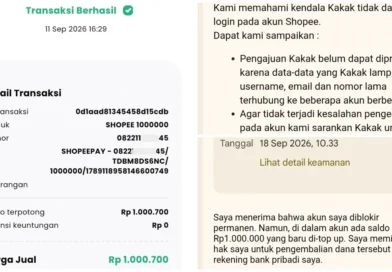Salah Input Nomor ShopeePay, Dana Rp1 Juta Modal Usaha Saya Tertahan dan Akun Diblokir