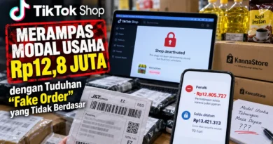Sistem AI TikTok Shop Merampas Modal Usaha Rp12,8 Juta Secara Sepihak dengan Tuduhan “Fake Order” yang Tidak Berdasar