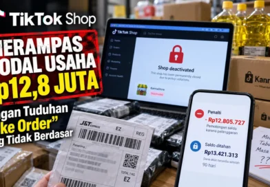 Sistem AI TikTok Shop Merampas Modal Usaha Rp12,8 Juta Secara Sepihak dengan Tuduhan “Fake Order” yang Tidak Berdasar
