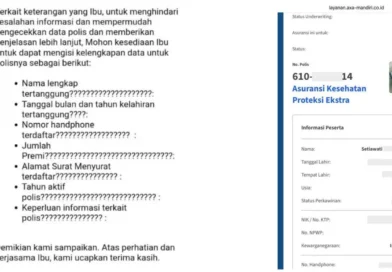 Tiga Bulan Menunggu e-Polis dan Kartu Peserta AXA Mandiri, Data Pengkinian Sudah Dikirim tapi Terus Diminta Lagi