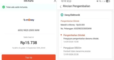 Top Up e-Money di Shopee Gagal Update Saldo, Pengembalian Dana Ditolak dan Tidak Mendapatkan Solusi