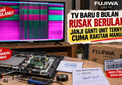 TV Fujiwa Baru 8 Bulan Rusak Berulang, Janji Ganti Unit Ternyata Cuma Rakitan Manual