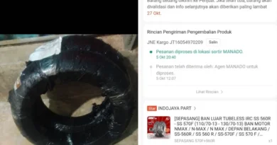 Retur Ban Motor di Shopee karena Barangnya Tak Sesuai, Setelah Retur Dana Masih Digantung Sudah 9 Hari