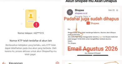 Dana Penjualan Shopee Saya Tertahan karena NIK KTP Terdaftar di Akun yang Sudah Dihapus