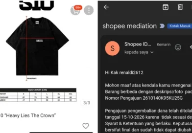 Shopee Tolak Refund Meski Penjual Akui Ada Kesalahan Size Chart