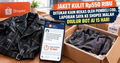 Jaket Kulit Rp550 Ribu Ditukar Kain Bekas oleh Pembeli COD, Laporan Saya ke Shopee Malah Diulur Bot AI 15 Hari