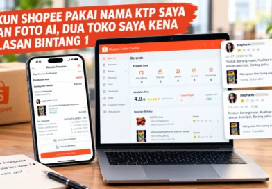 Akun Shopee Pakai Nama KTP Saya dan Foto AI, Dua Toko Saya Kena Ulasan Bintang 1