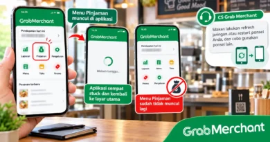 Aplikasi Eror, Menu Pinjaman Grab Merchant Hilang