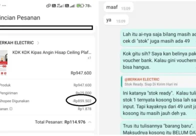 Dighosting Seller Star+ Shopee, Voucher Belanja Rp859 Ribu Hangus