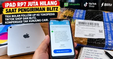 iPad Rp7 Juta Hilang saat Pengiriman Blitz, Tiga Bulan Follow-up ke Tokopedia TikTok Shop dan Blitz, Kompensasi Tak Kunjung Cair