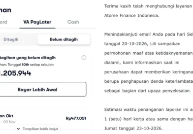 Minta Keringanan Tenor ke Atome, yang Ditawarkan Justru Potongan Denda padahal Belum Pernah Telat Bayar
